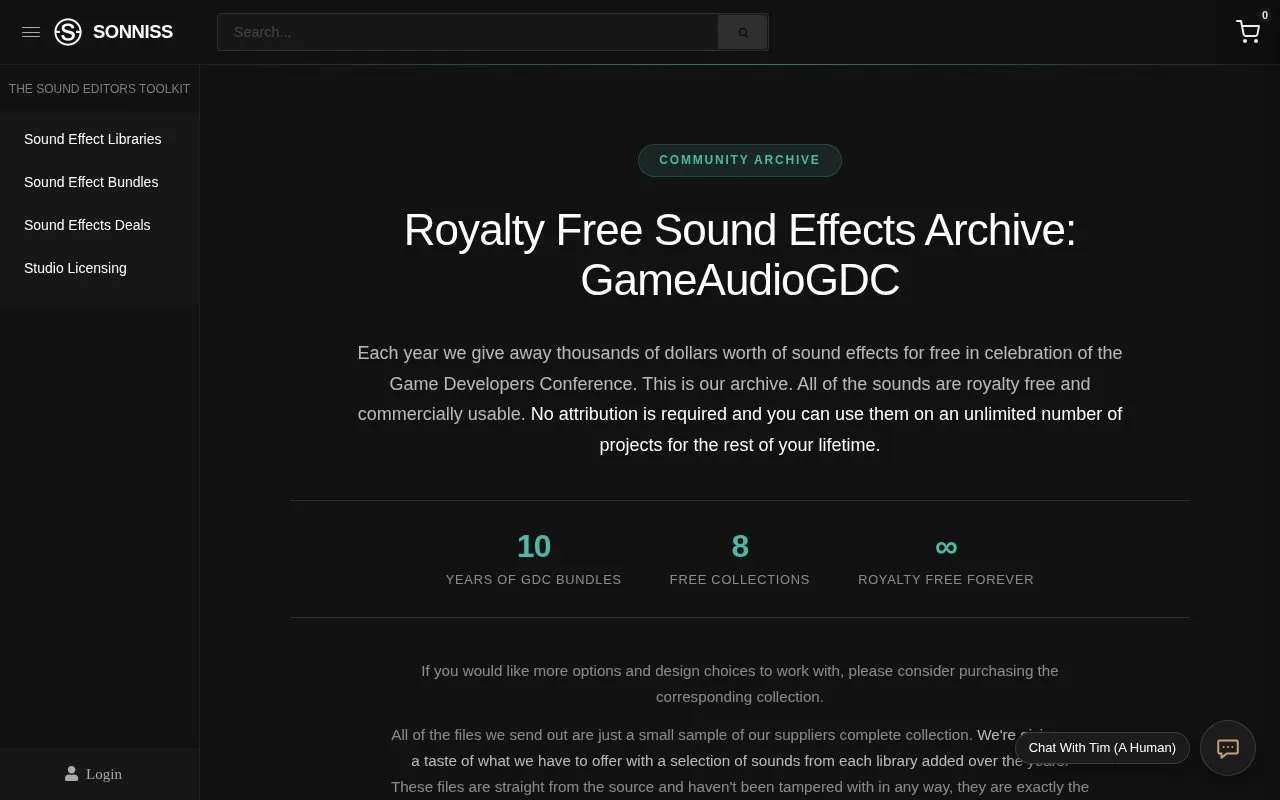 GDC homepage screenshot