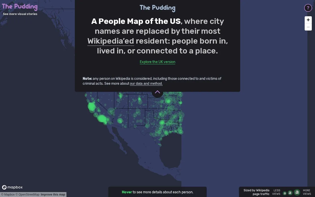 People Map homepage screenshot