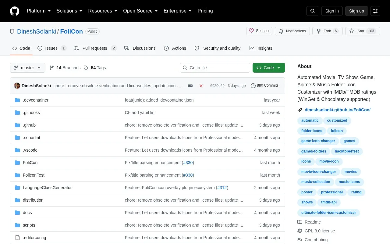 Foli Con homepage screenshot