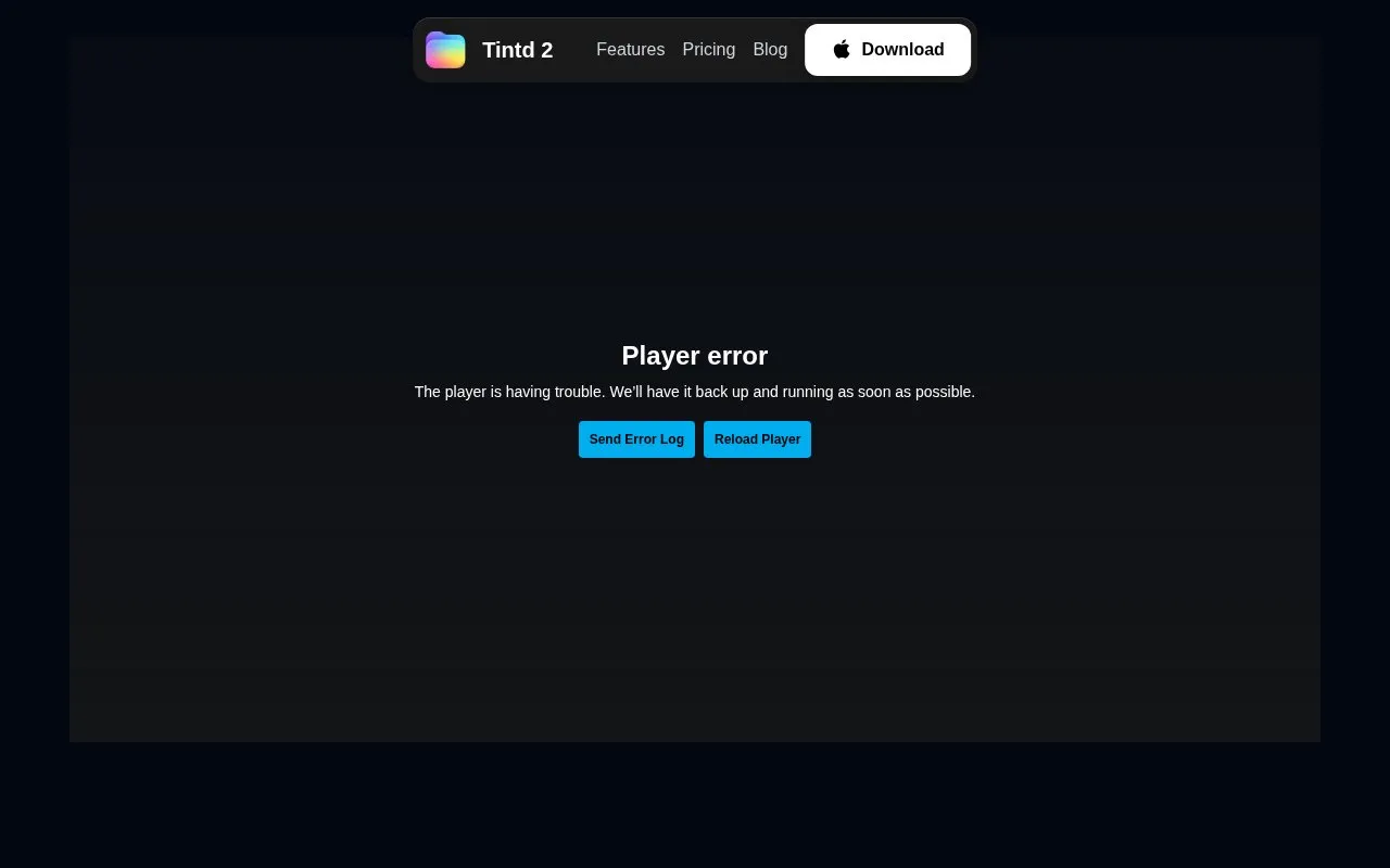 Tintd homepage screenshot