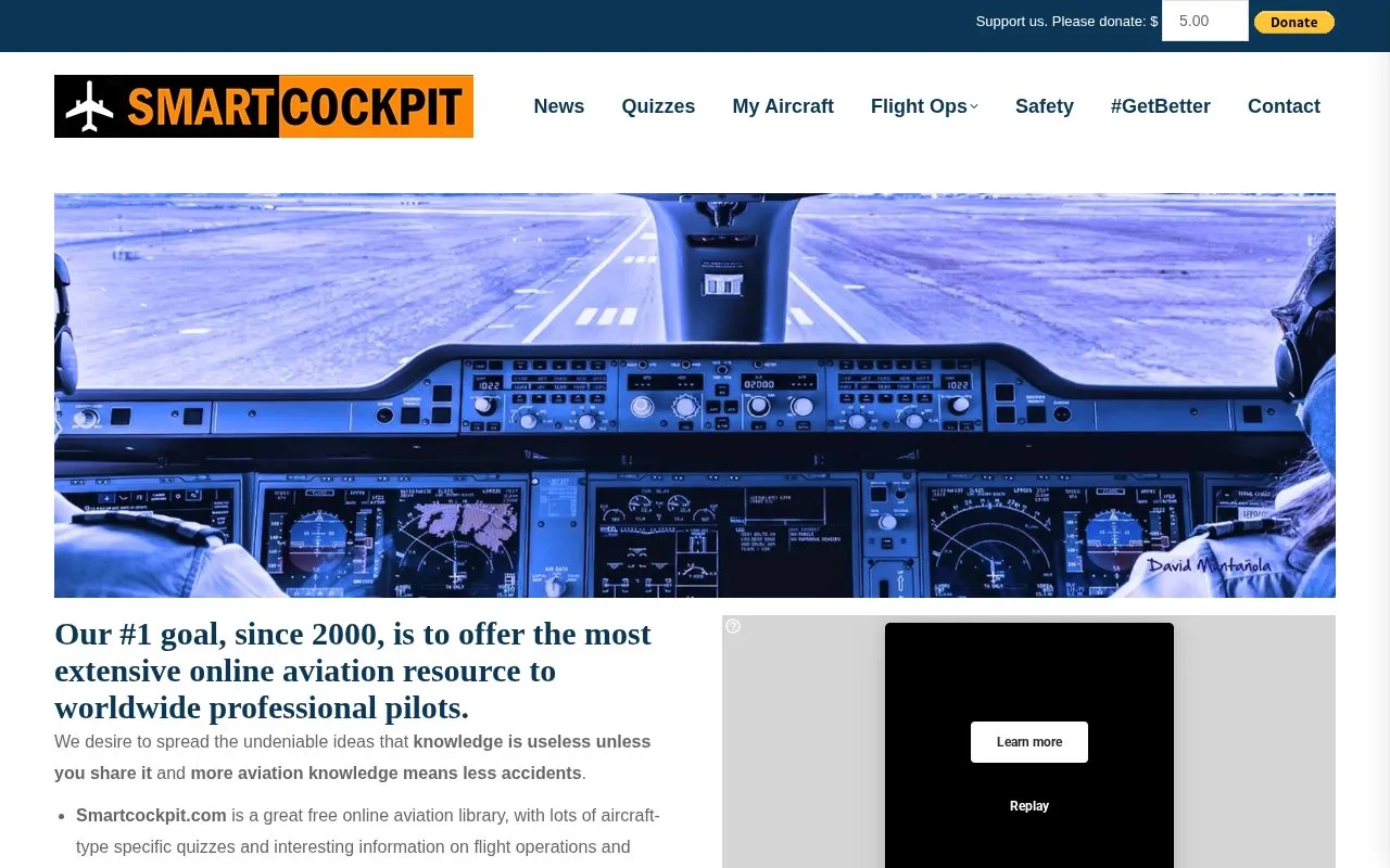 SmartCockpit homepage screenshot