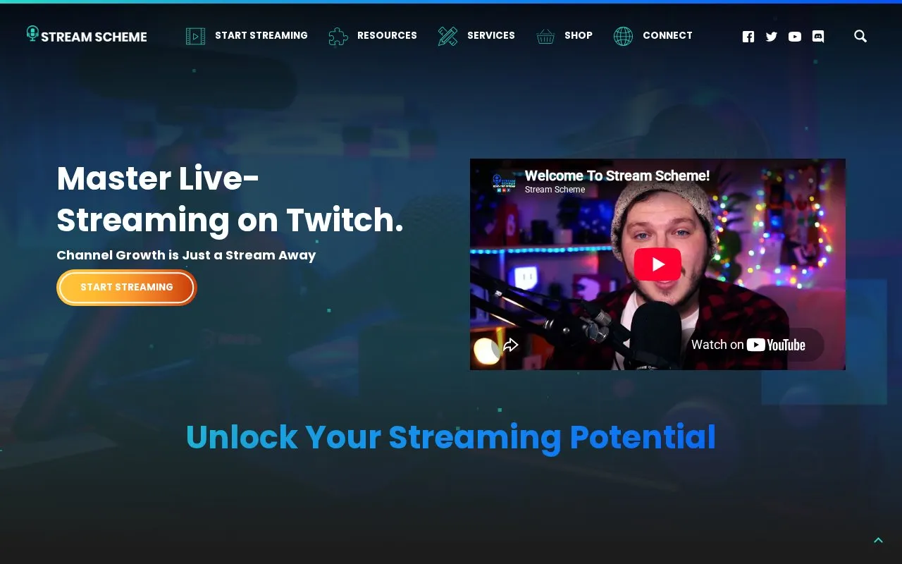 Stream Scheme homepage screenshot
