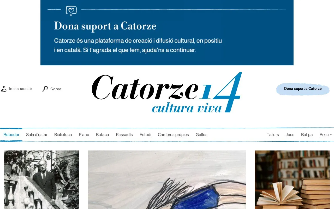 Catorze homepage screenshot