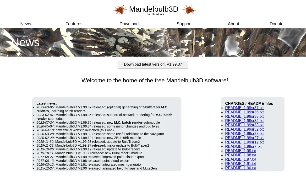 3D homepage screenshot