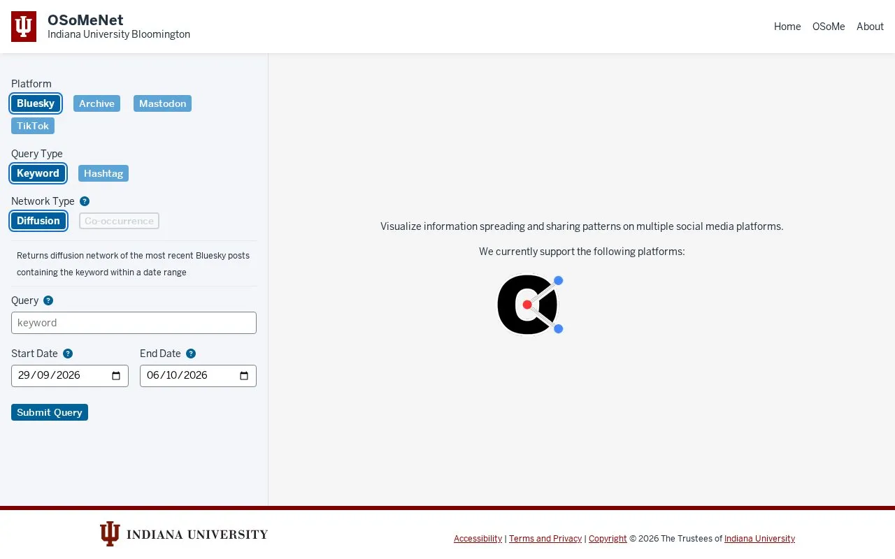 Network Tool homepage screenshot