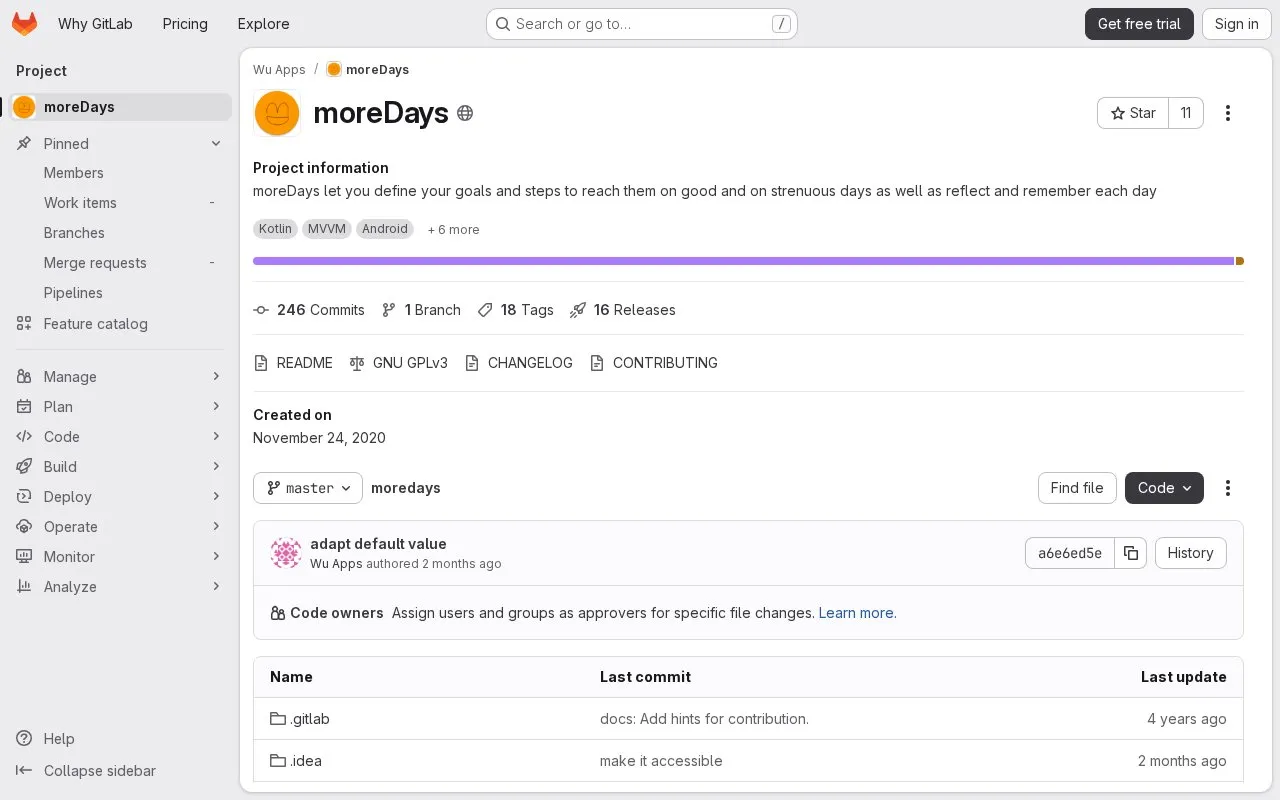 moreDays homepage screenshot