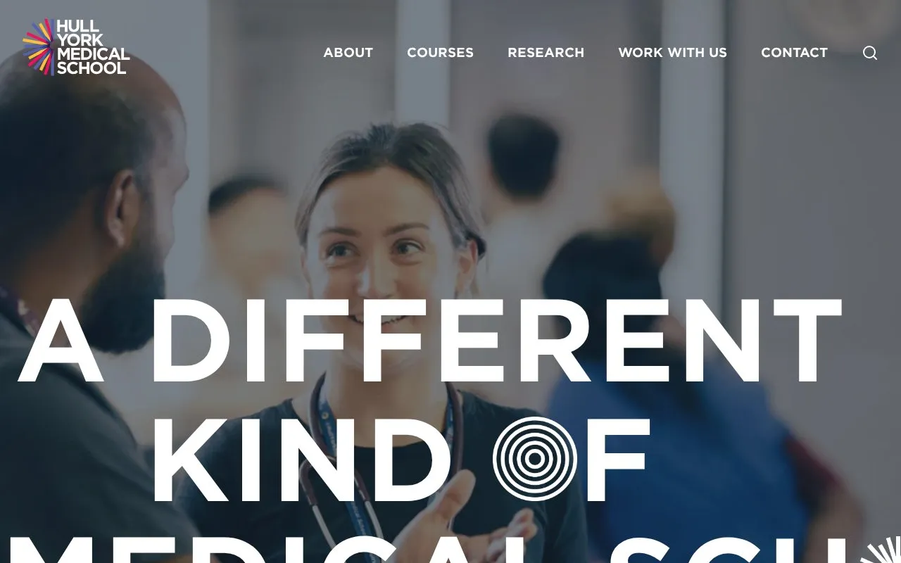 Hull York Medical School homepage screenshot