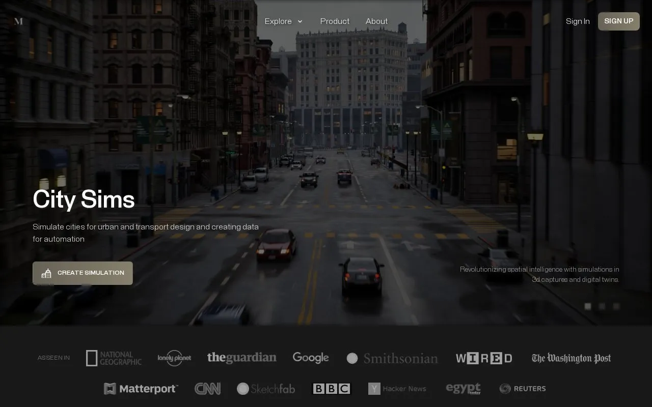 Mused homepage screenshot