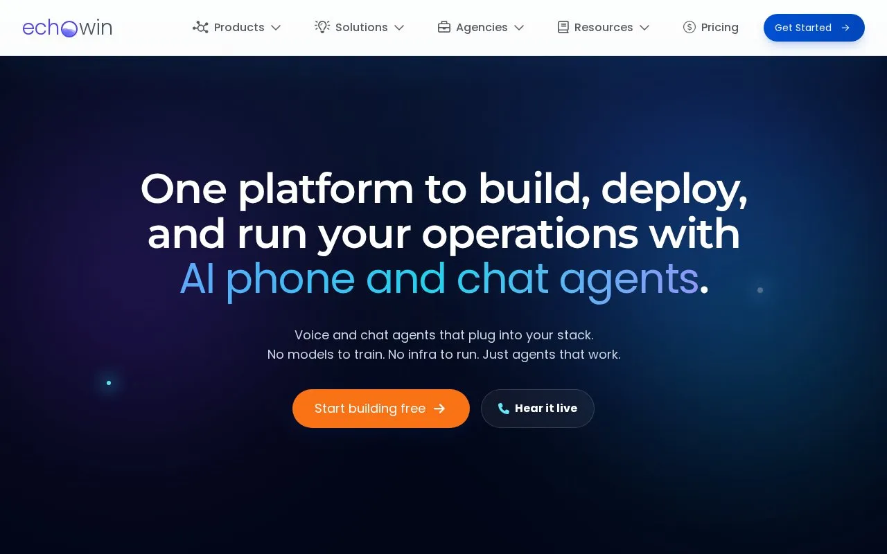 echowin homepage screenshot