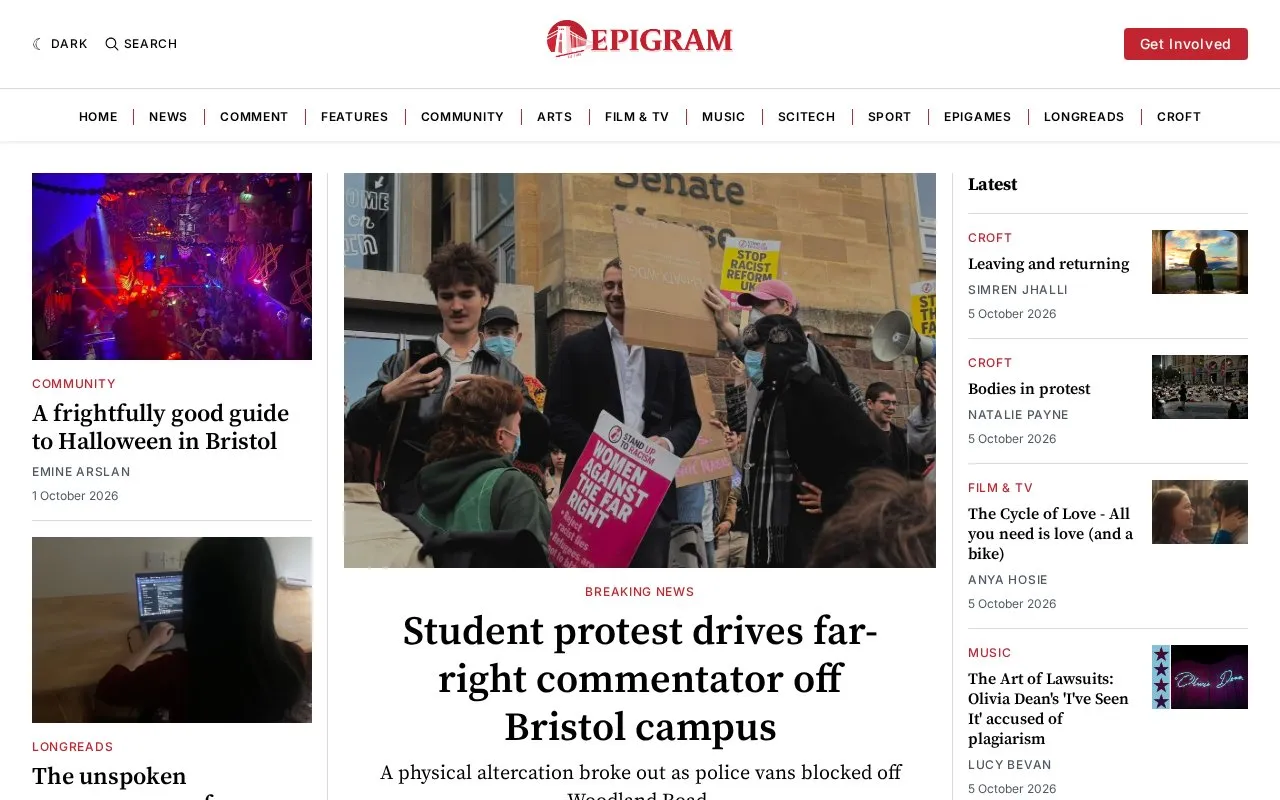 Epigram homepage screenshot