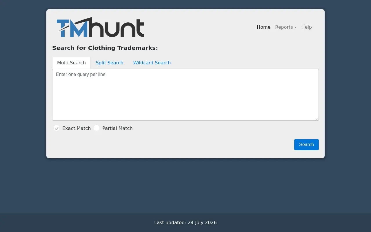 TMHunt homepage screenshot