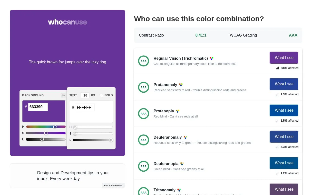 WhoCanUse homepage screenshot