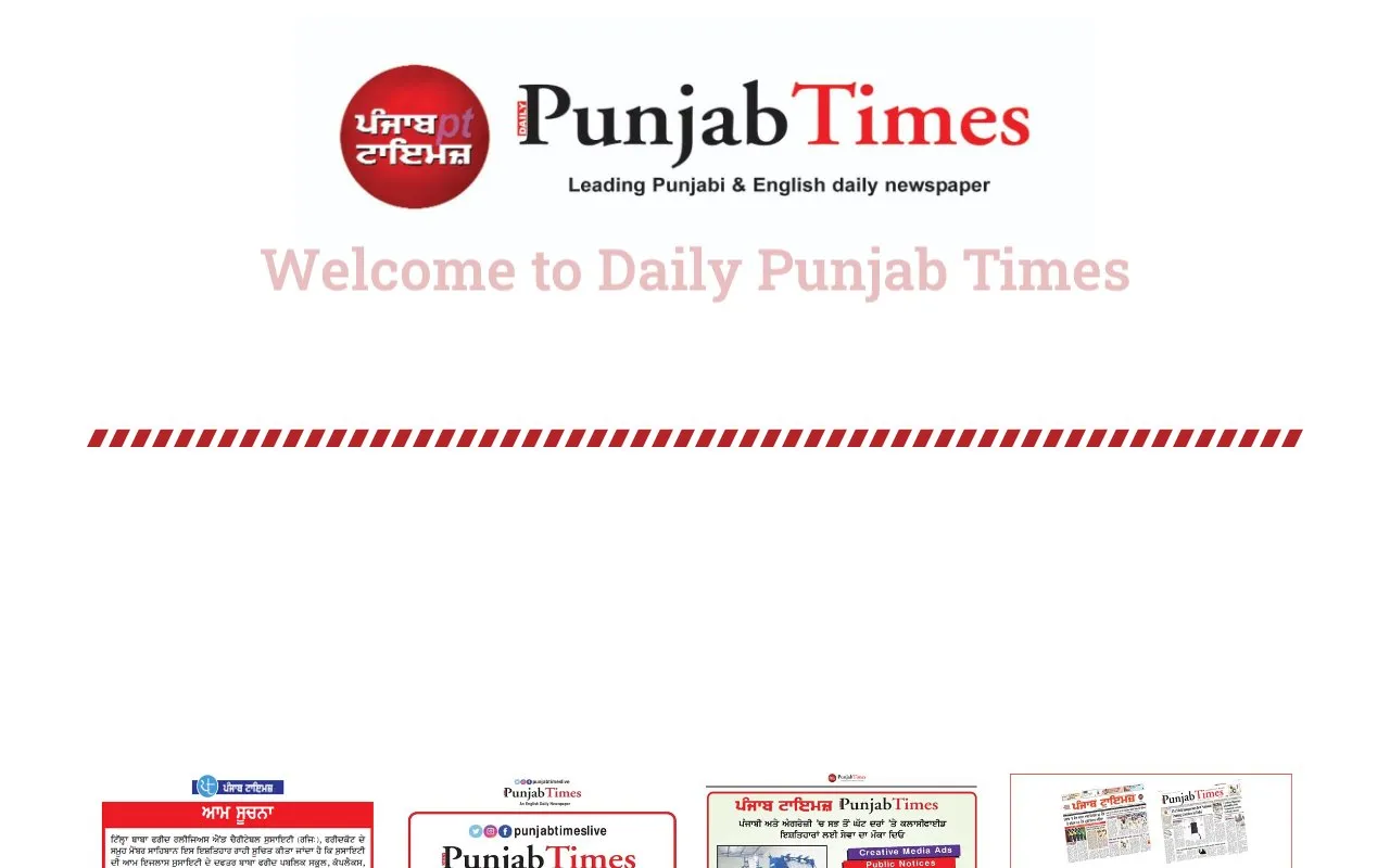 Daily Punjab Times homepage screenshot