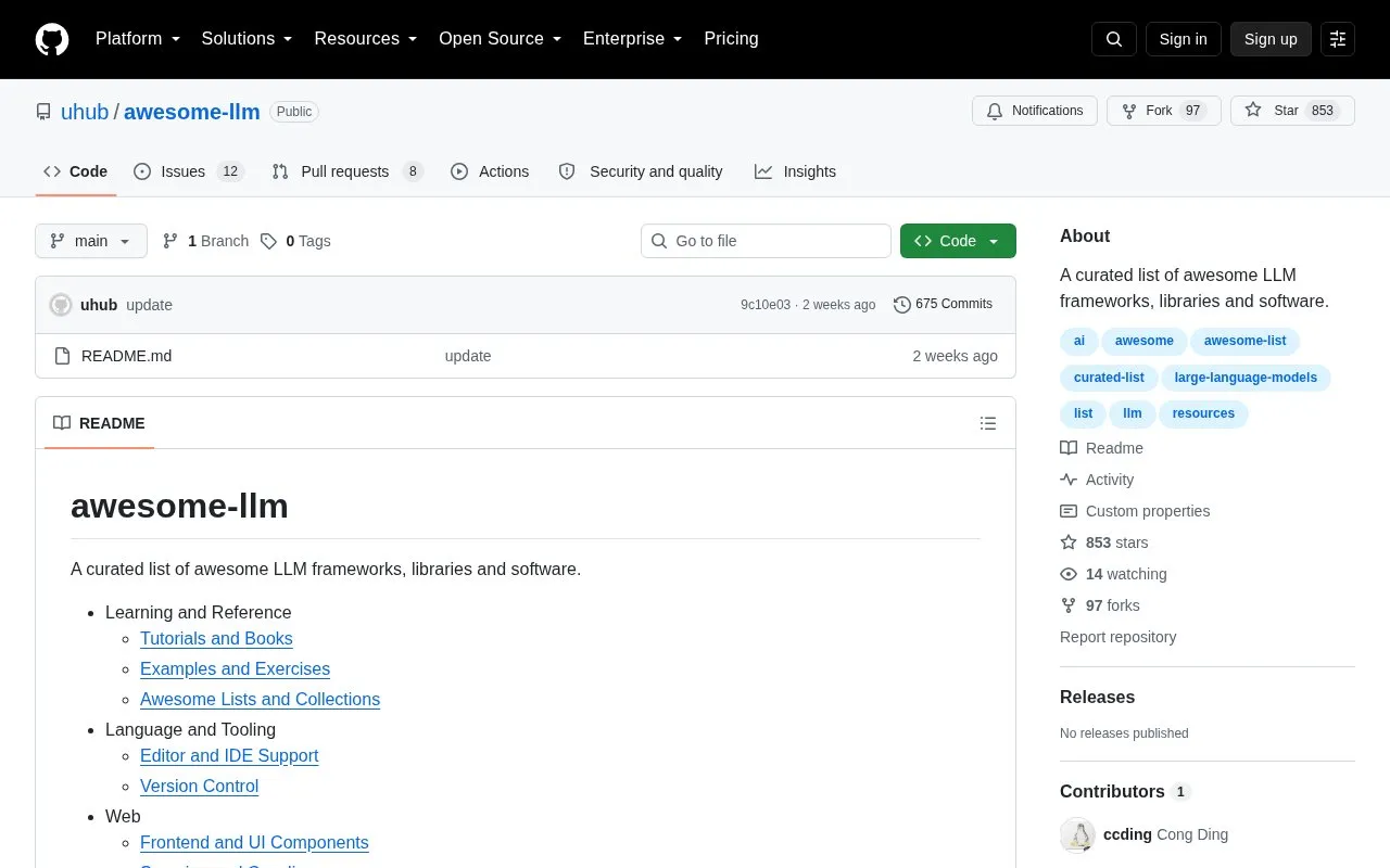 Awesome ChatGPT homepage screenshot