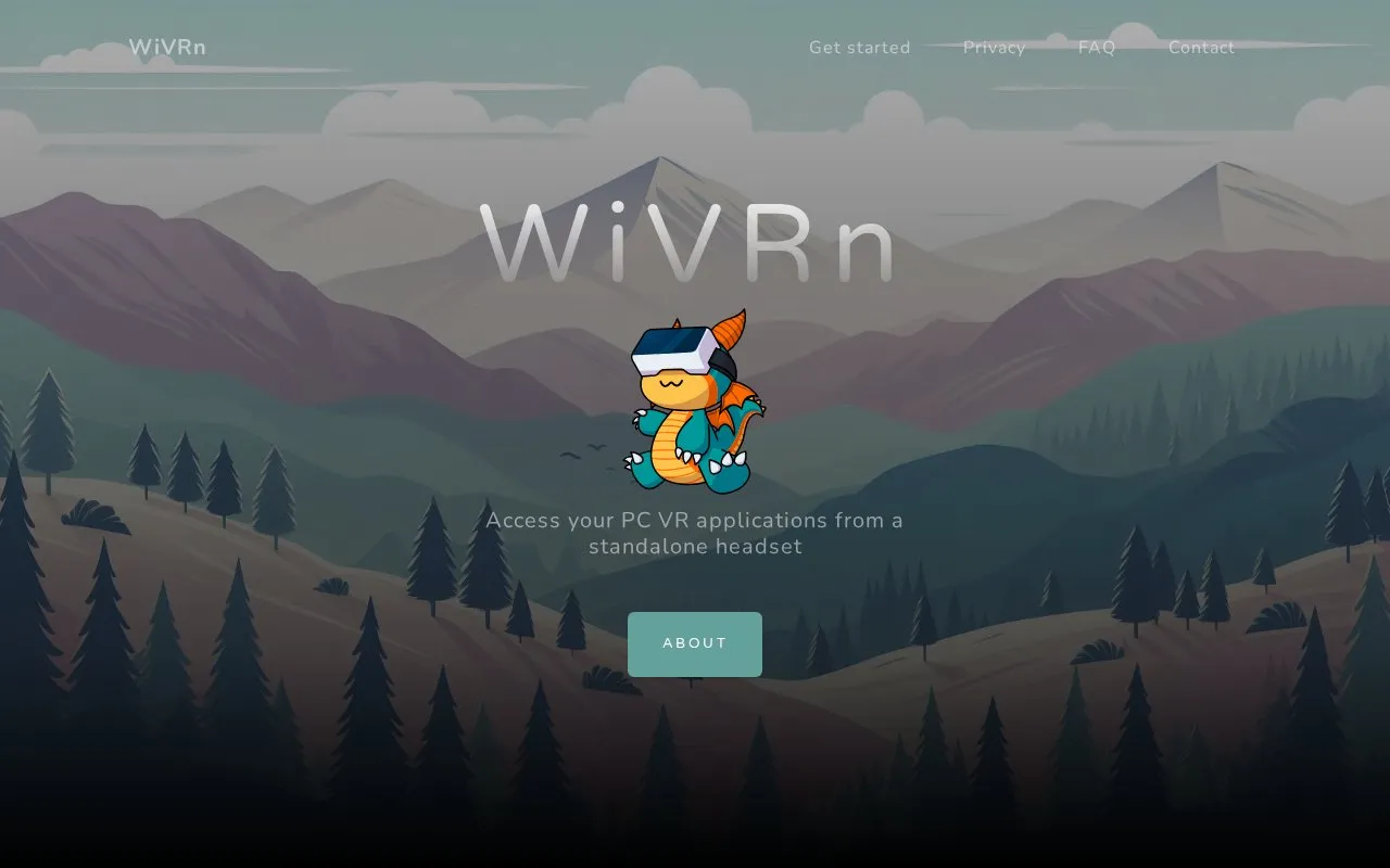WiVRn homepage screenshot