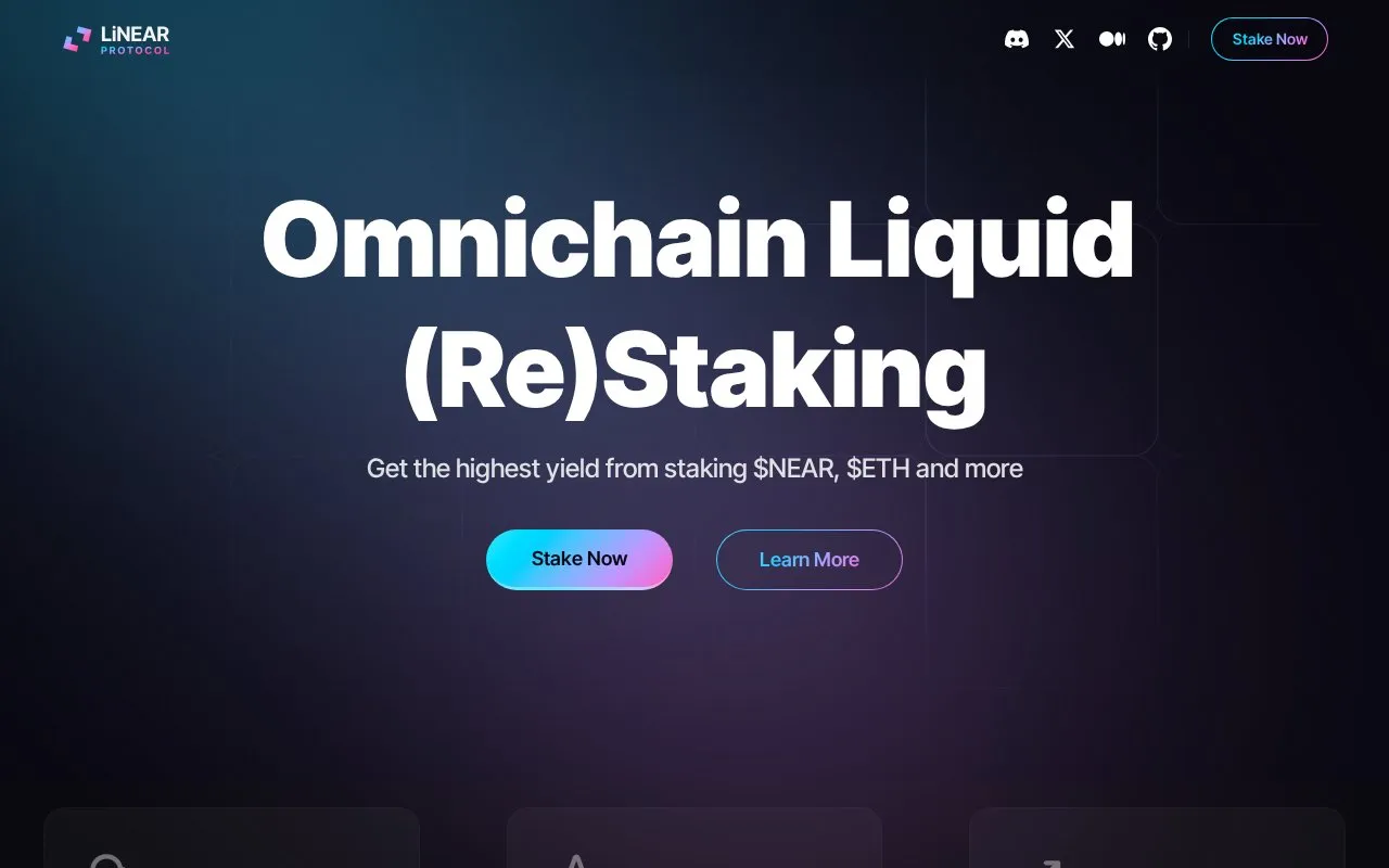LiNEAR Protocol homepage screenshot