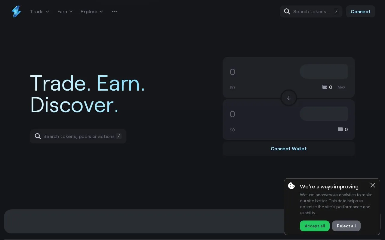xExchange homepage screenshot