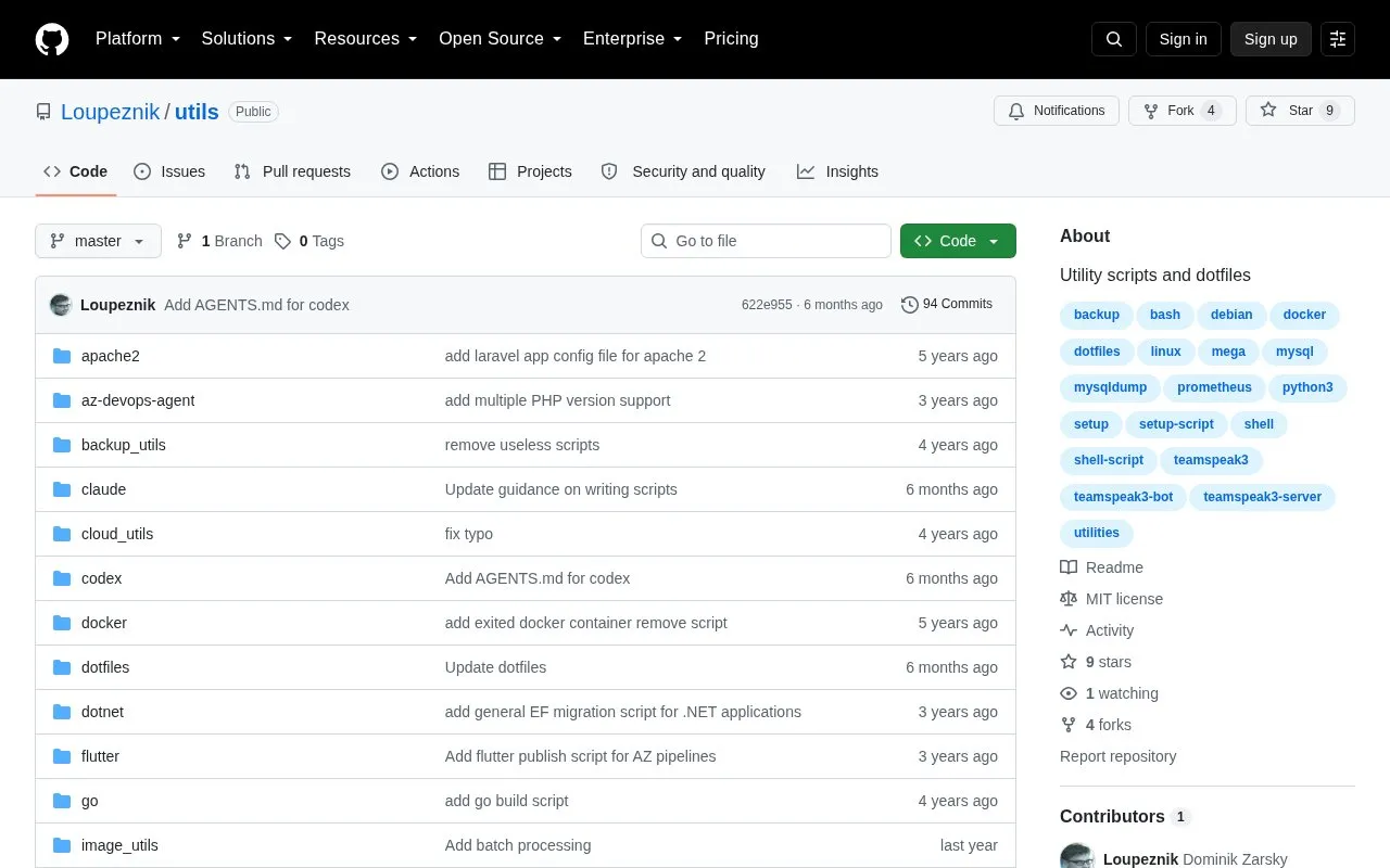 utils homepage screenshot