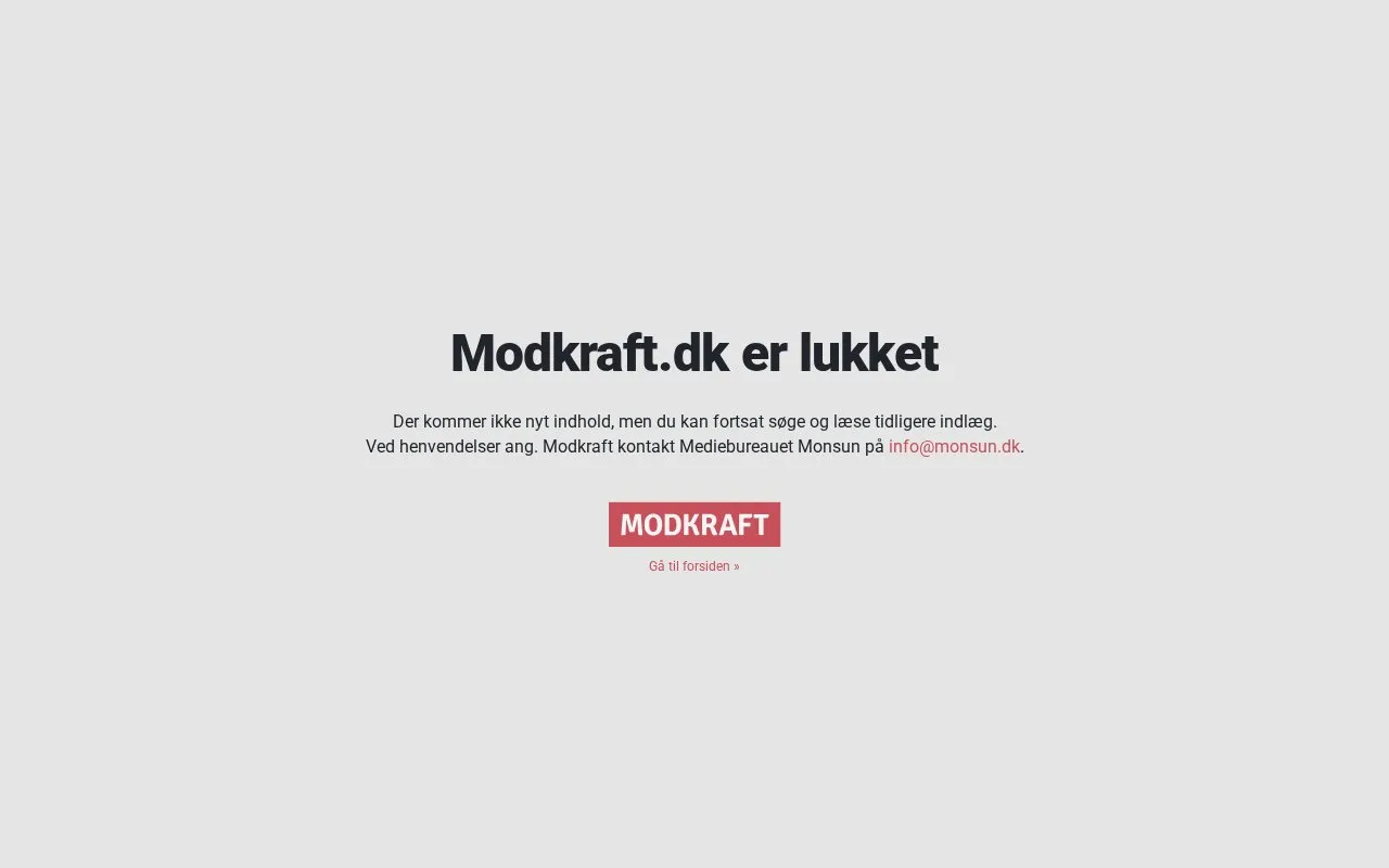 Modkraft homepage screenshot