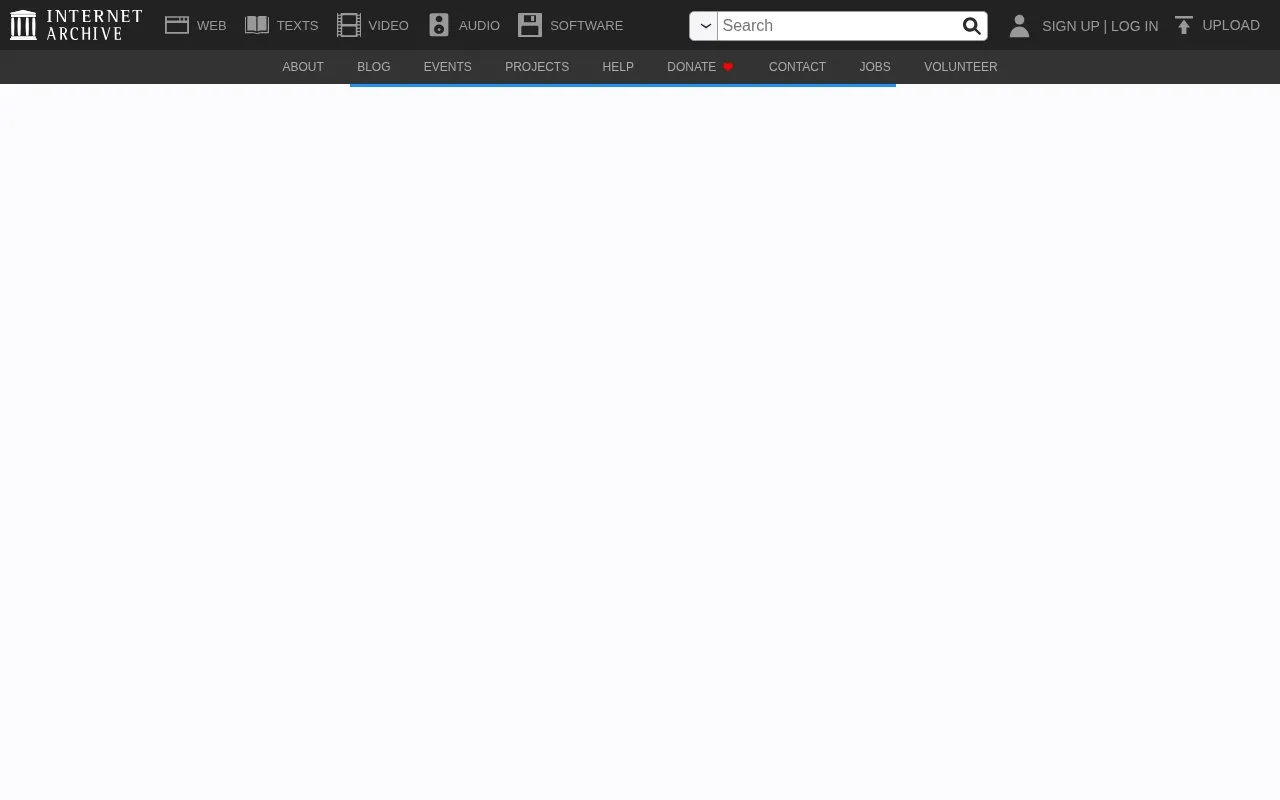 Internet Archive homepage screenshot