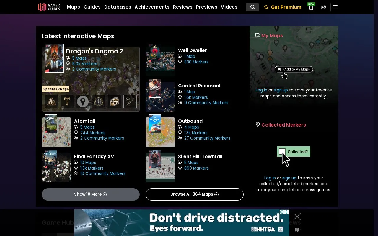GameGuides homepage screenshot
