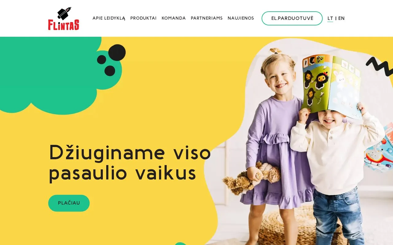 Flintas homepage screenshot