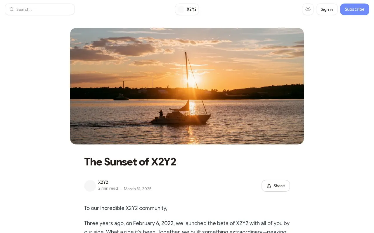 X2Y2 homepage screenshot