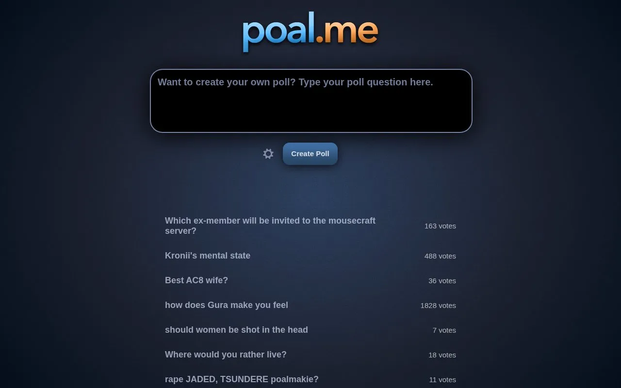 poal.me homepage screenshot