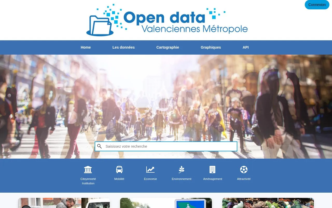 valenciennesmetro.opendatasoft.com homepage screenshot