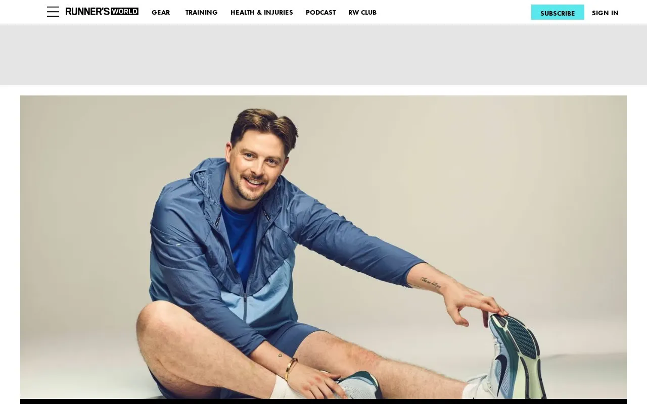 Runner's World homepage screenshot