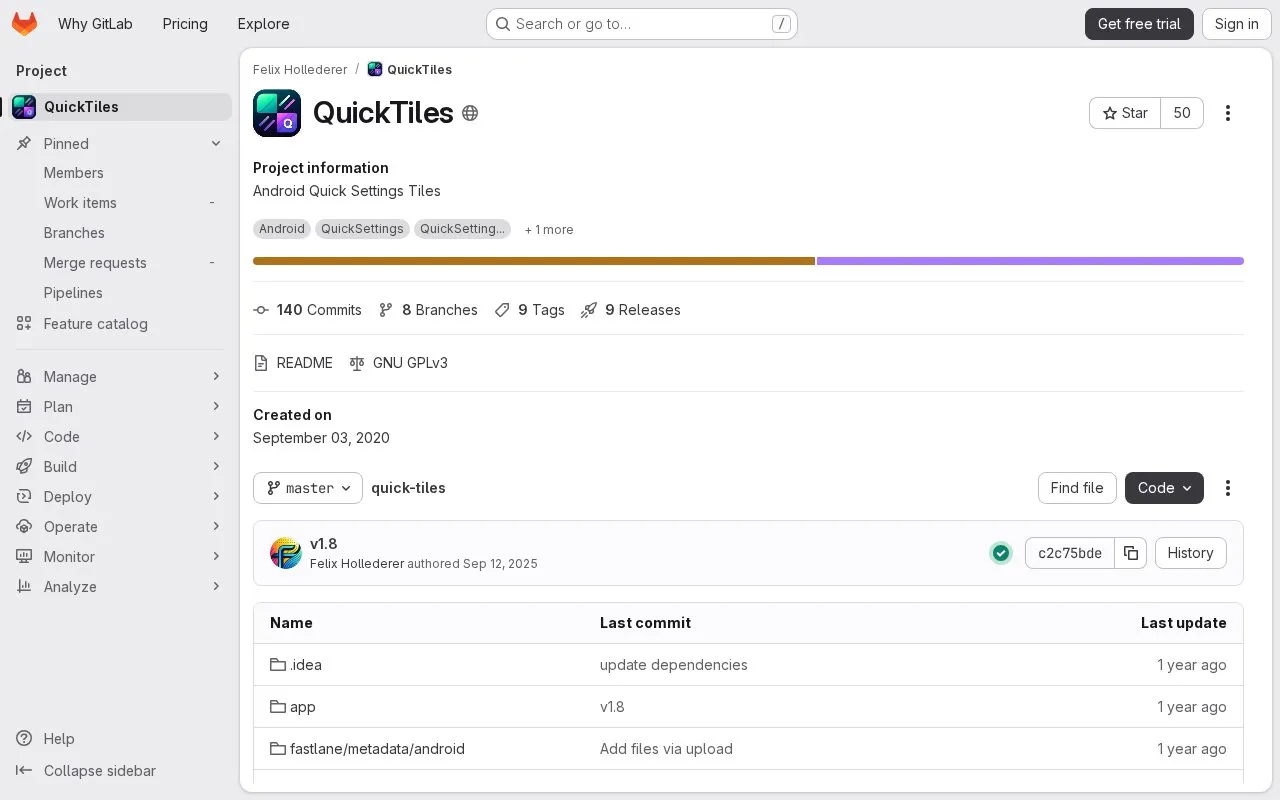QuickTiles homepage screenshot