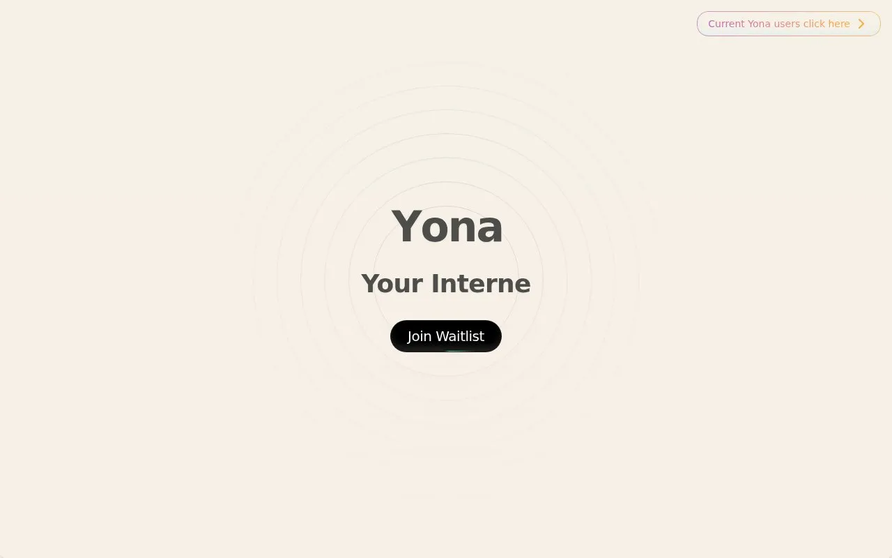 Yona.ai homepage screenshot