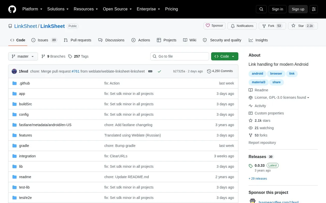 LinkSheet homepage screenshot