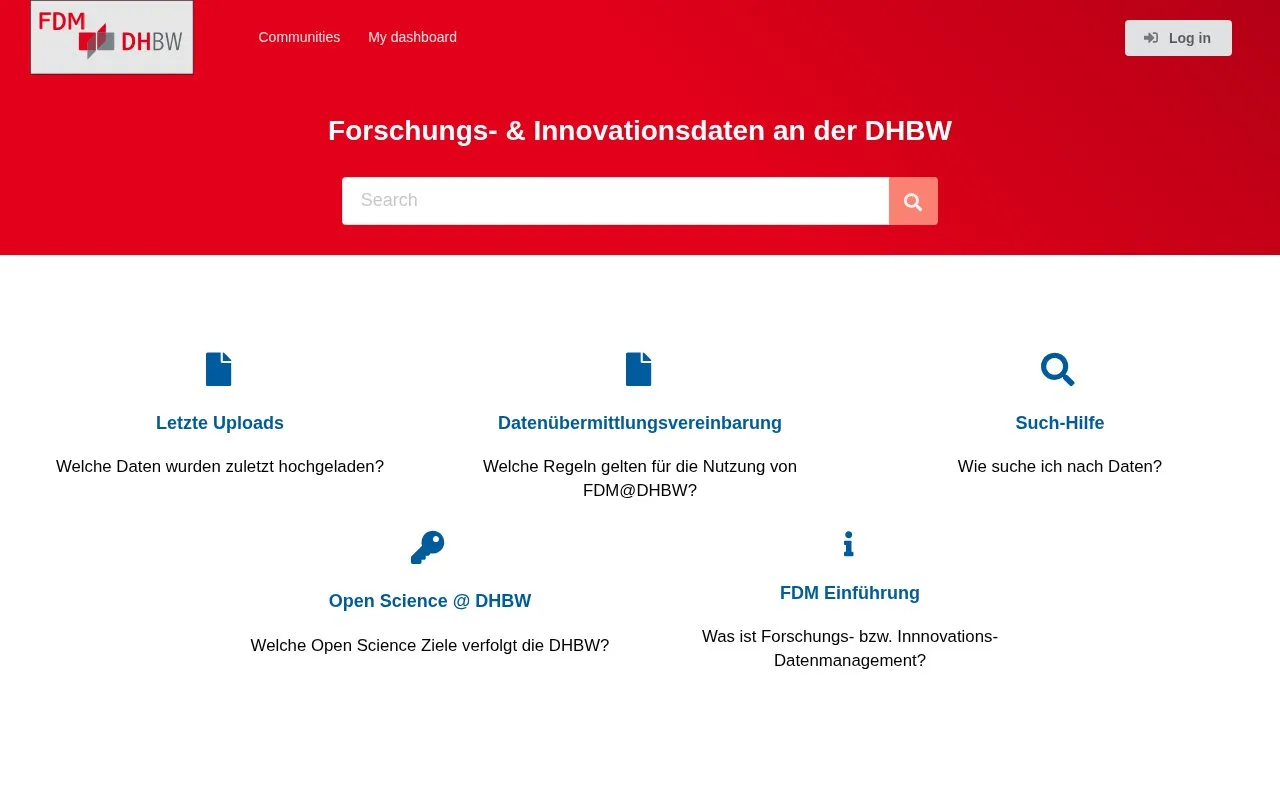 FDM@DHBW homepage screenshot
