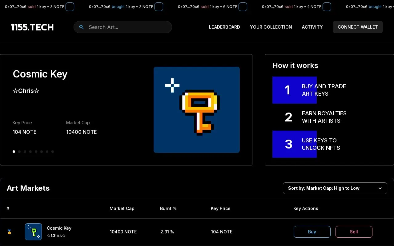 1155Tech homepage screenshot