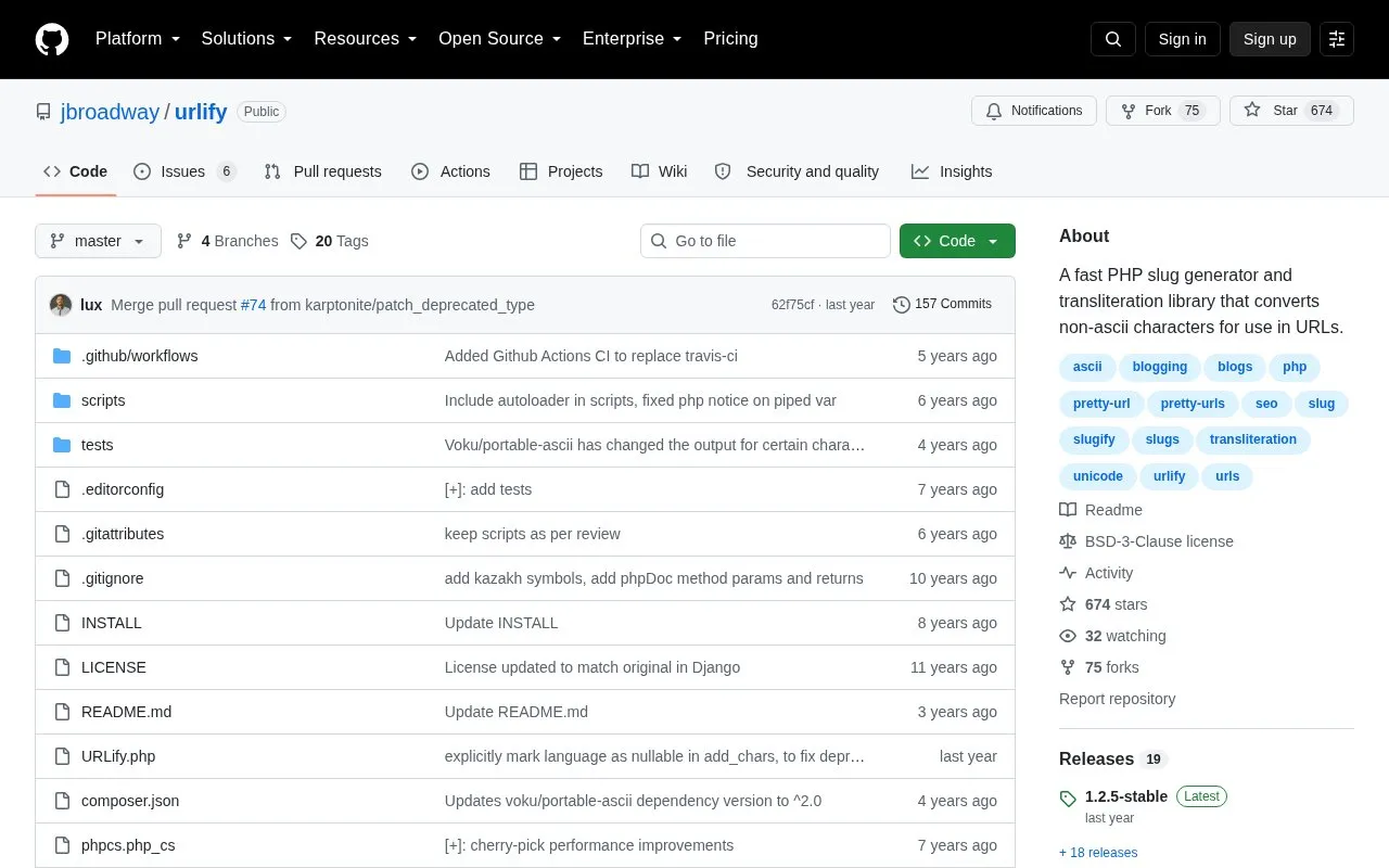 urlify homepage screenshot