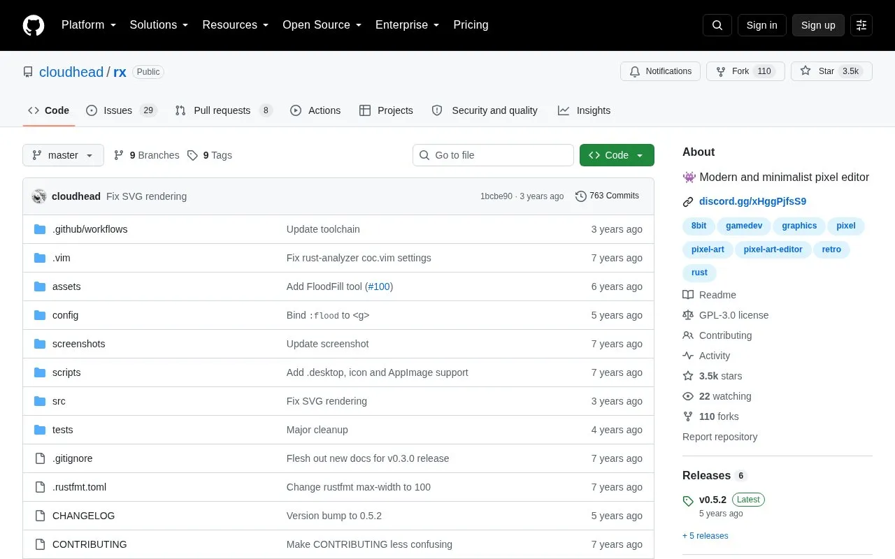 Rx homepage screenshot