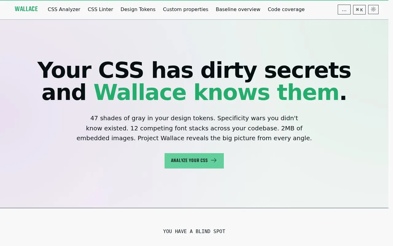 Project Wallace homepage screenshot