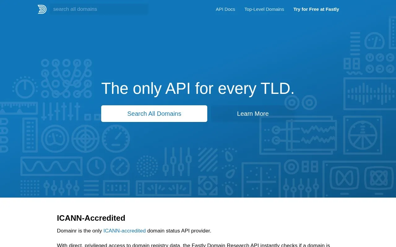 Domainr homepage screenshot
