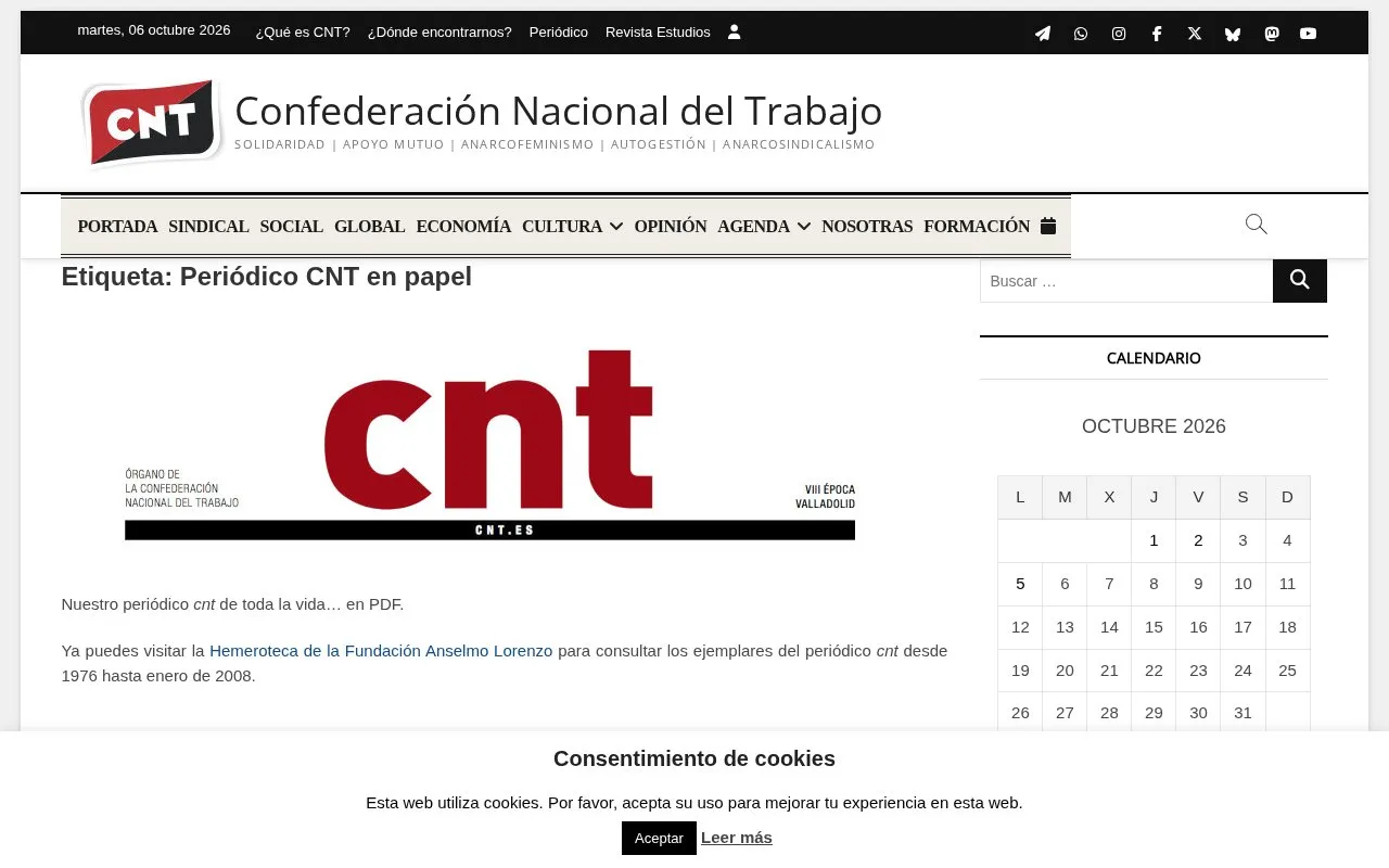 CNT homepage screenshot