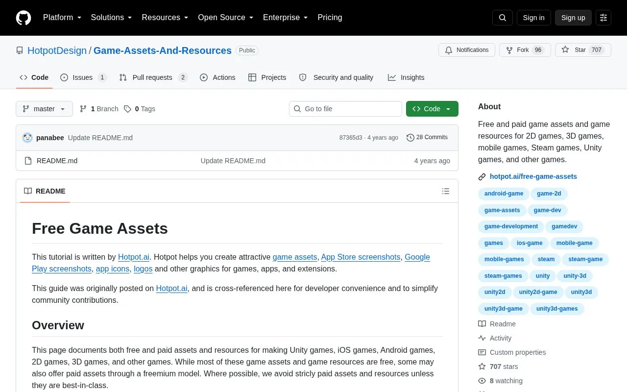 Game-Assets-And-Resources homepage screenshot
