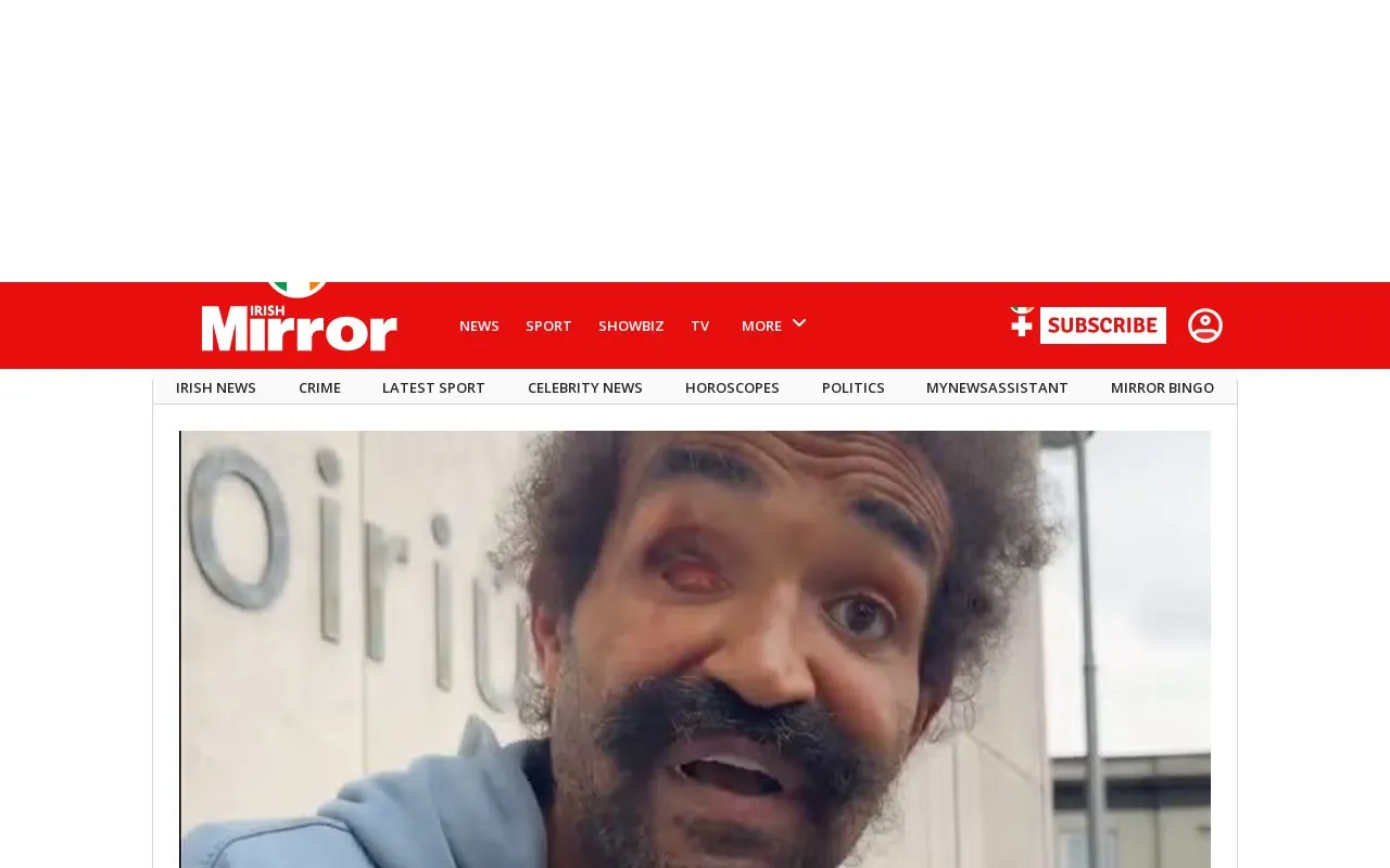 Irish Daily Mirror homepage screenshot