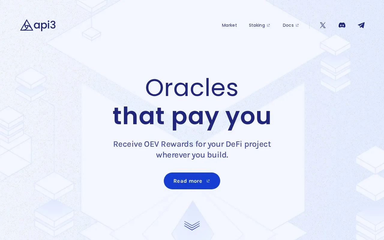 API3 homepage screenshot