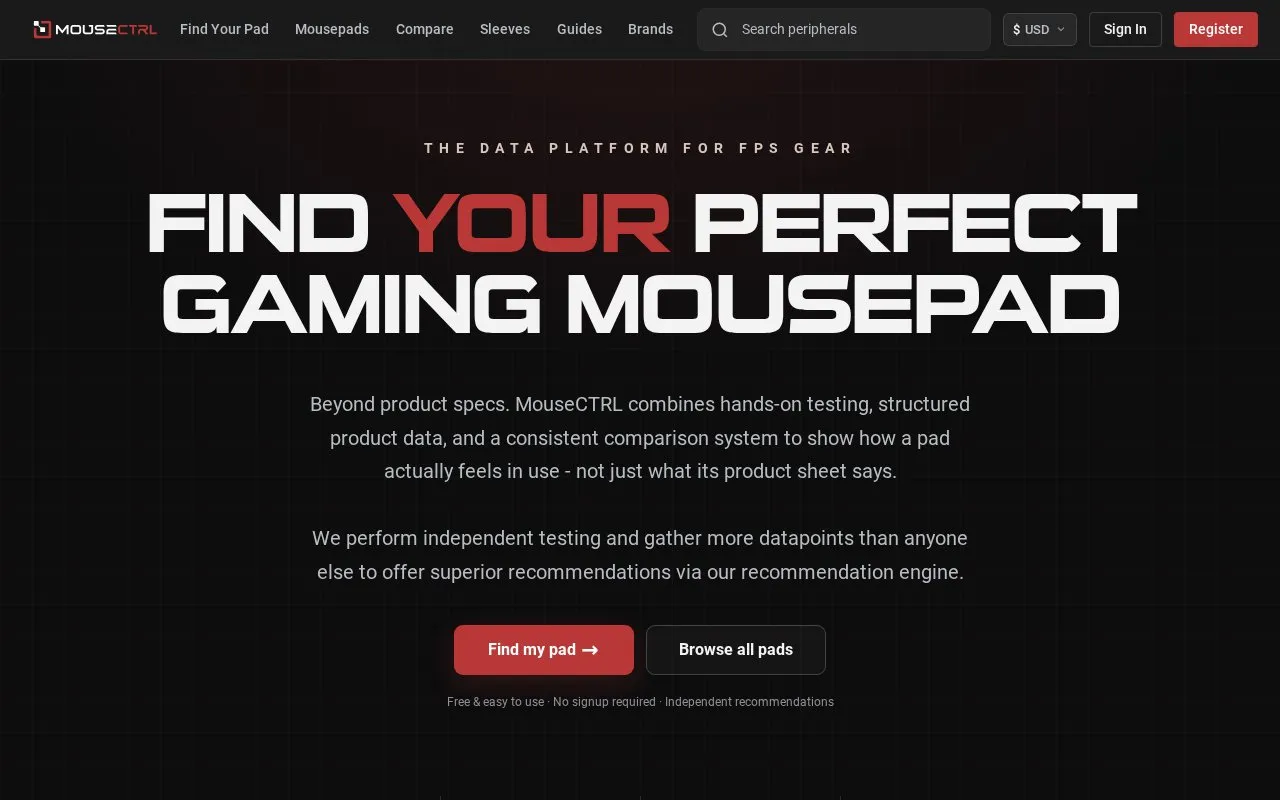 MouseCTRL homepage screenshot