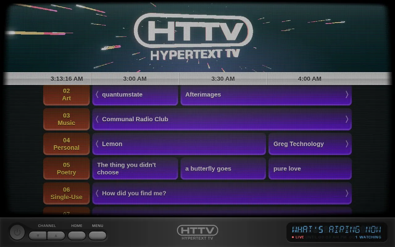 HyperText homepage screenshot