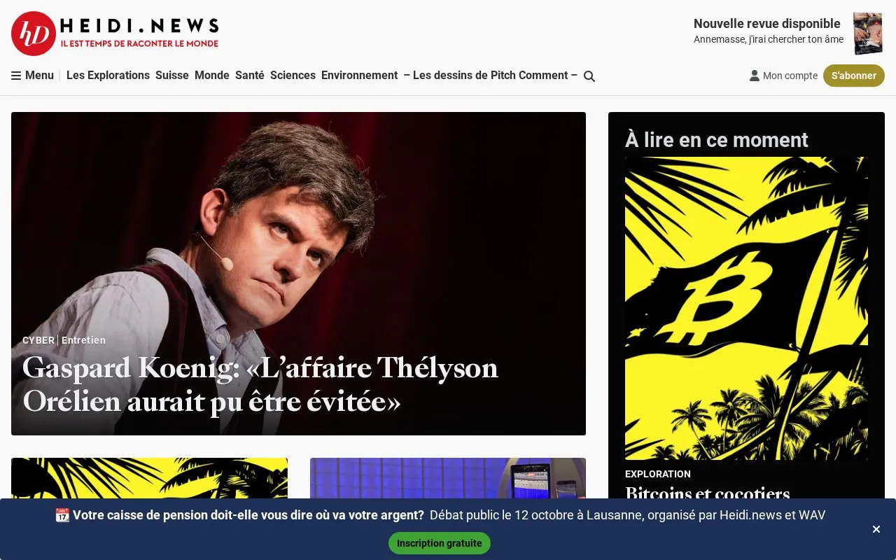 heidi.news homepage screenshot