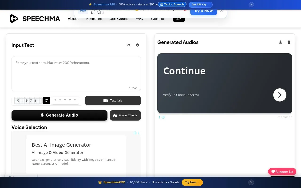 SPEECHMA homepage screenshot