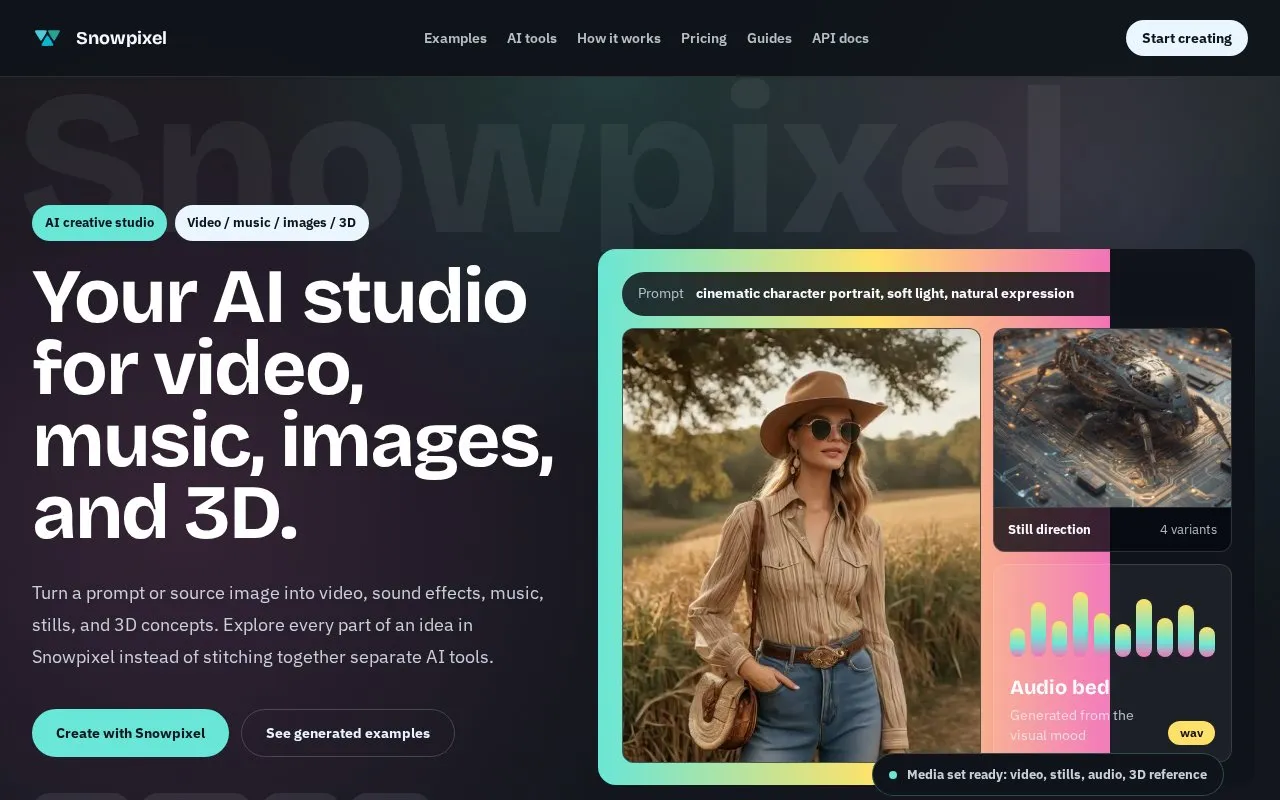 Snowpixel homepage screenshot