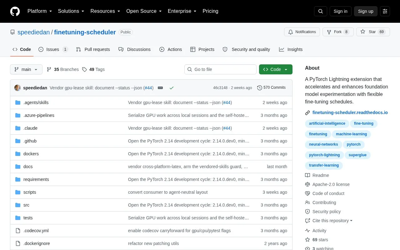 finetuning-scheduler homepage screenshot