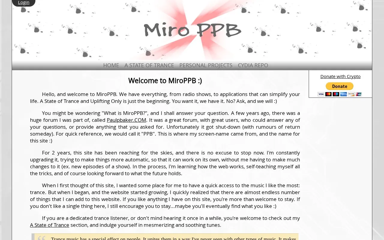 MiroPPB homepage screenshot